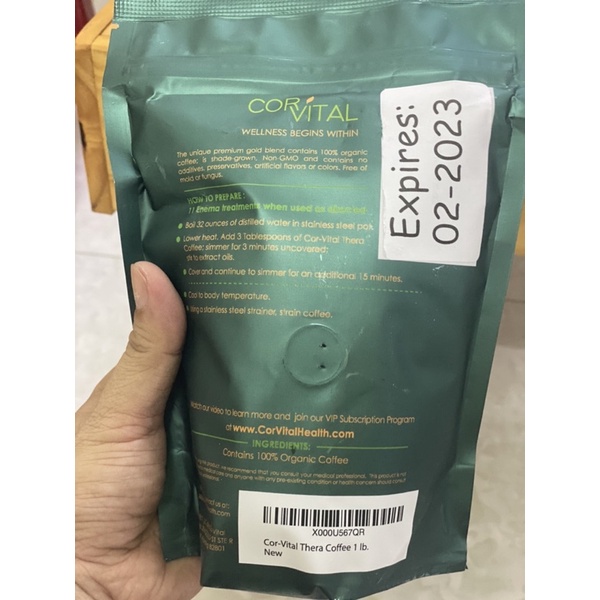 Cà phê Hữu Cơ Cor-Vital  làm sạch đại tràng.