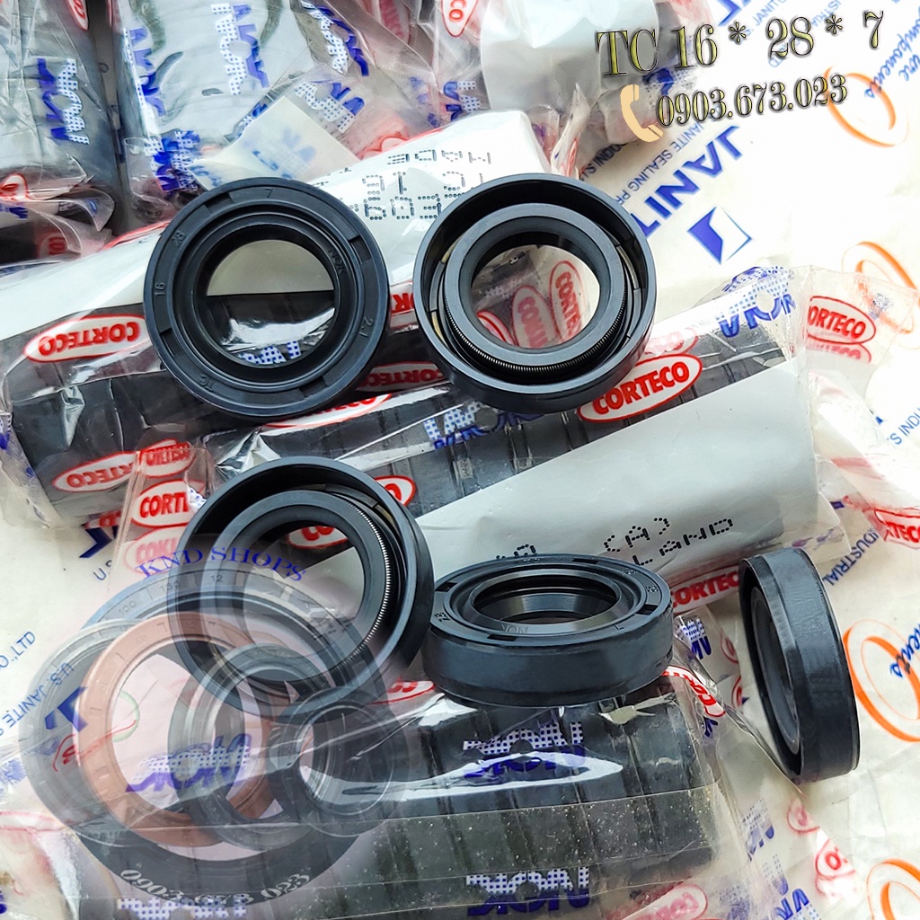 Phốt cao su chặn dầu NOK TC 16*28*7, Phốt chặn nhớt trục chuyên cho phụ tùng xe máy, ô tô và máy tàu thủy | KND Shops