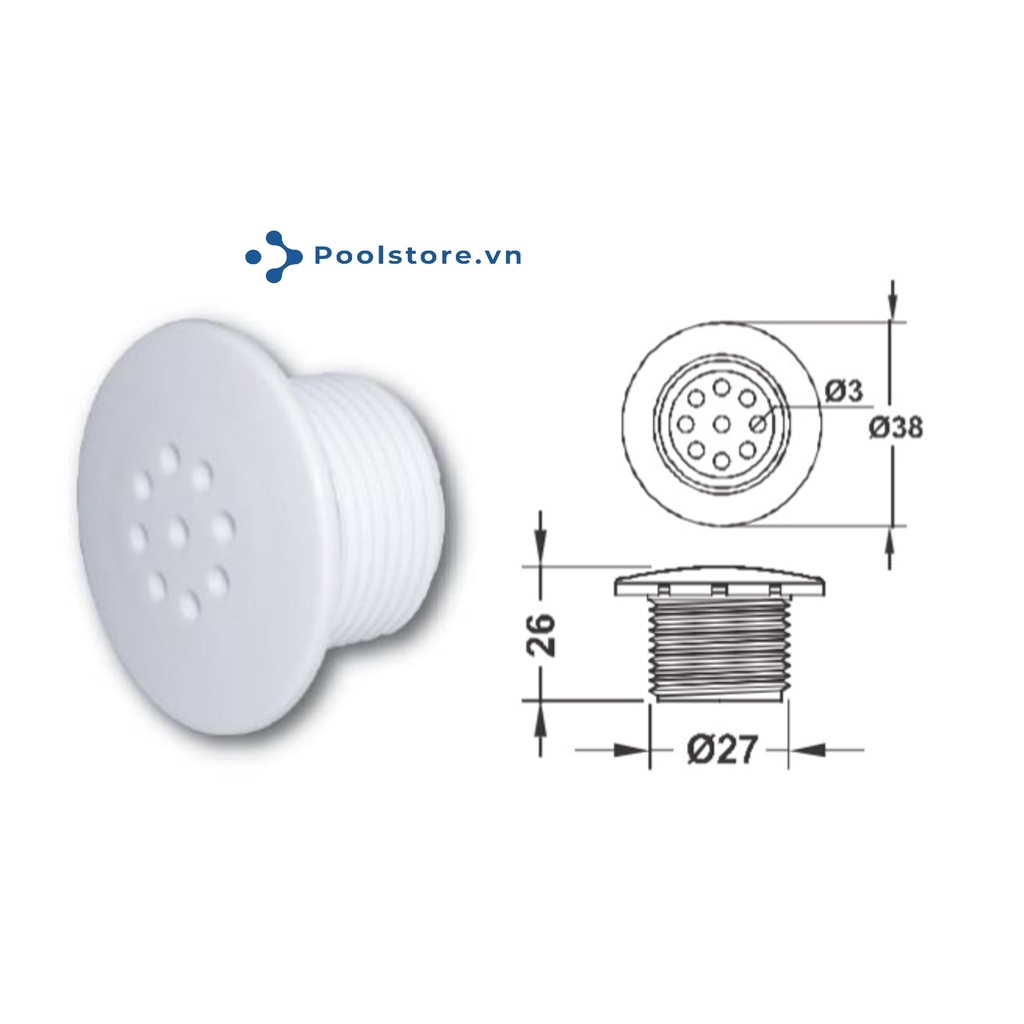 Nút che khí Emaux EM2211