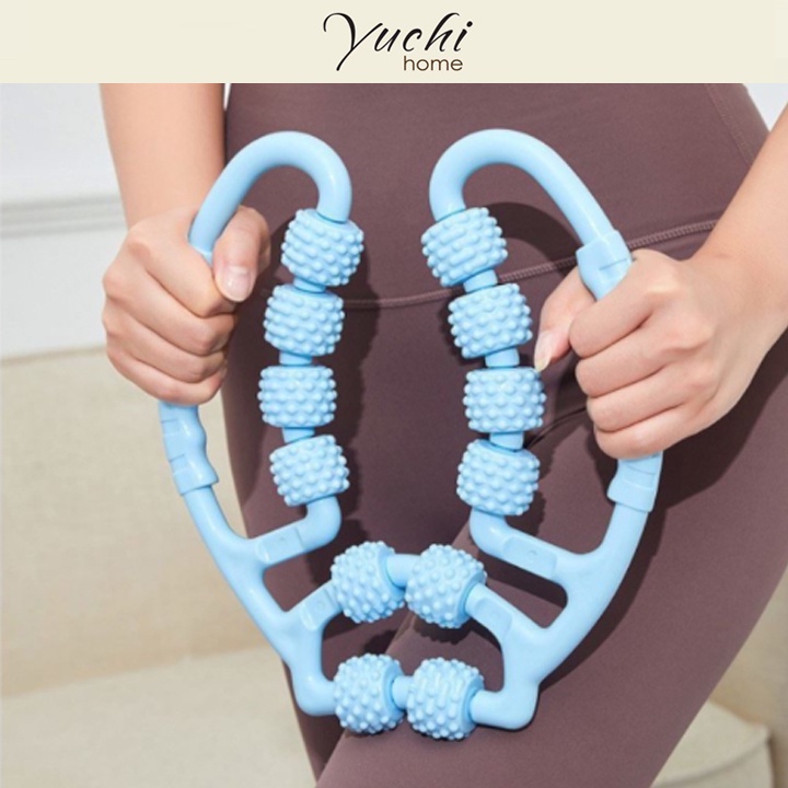 Vòng lăn massage thon gọn chân - Bản nhựa cao cấp 12 bánh - yuchihome