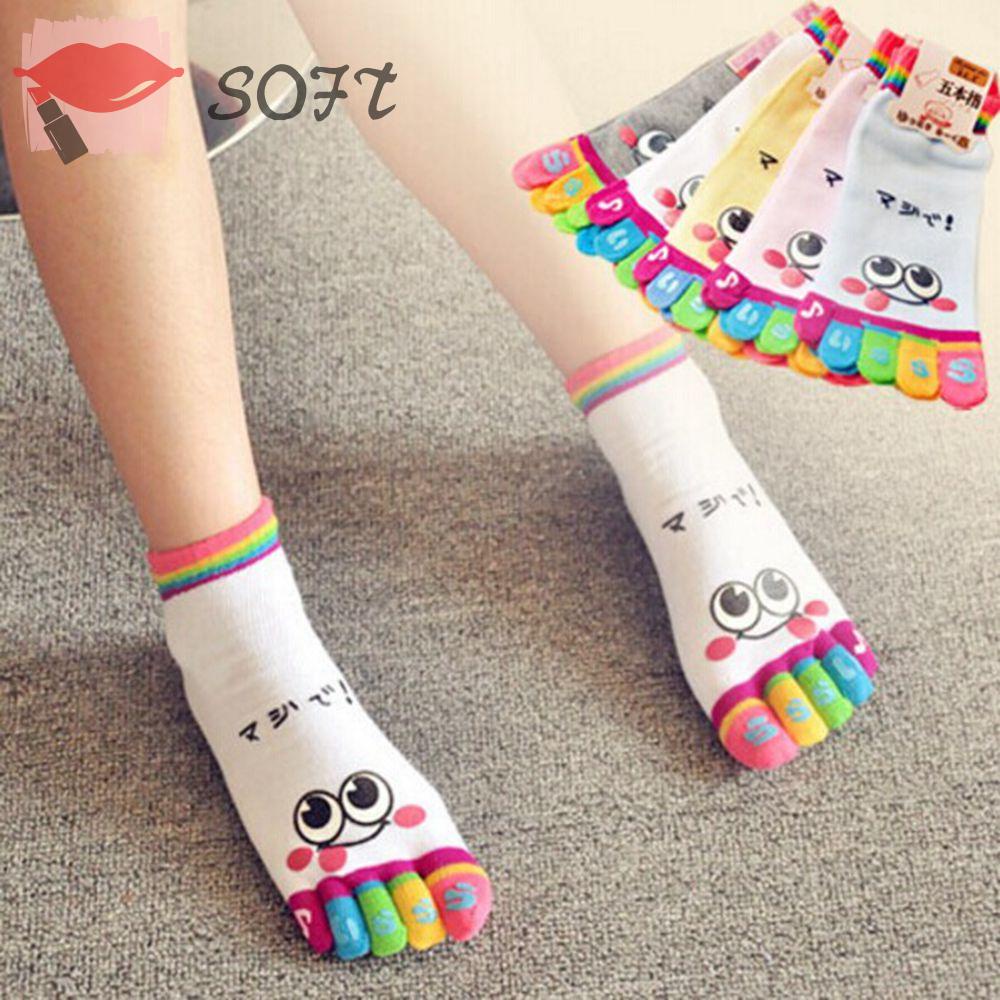 Tất cotton xỏ ngón họa tiết hoạt hình