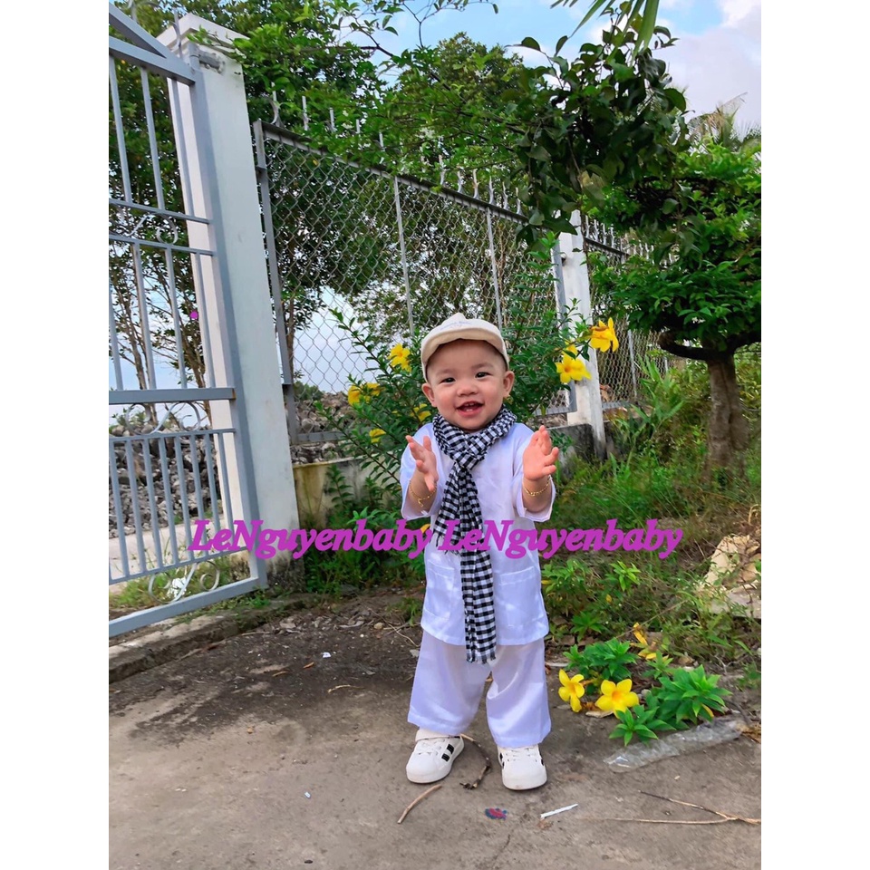 Bà ba Trắng cho bé 🎁 FREESHIP 🎁 - Lụa mềm mại, mát mẻ thấm hút mồ hôi, kiểu dáng xinh xắn