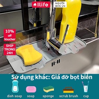 Thảm silicone lót vòi nước bồn rửa chén chống văng nước vòi nhà bếp