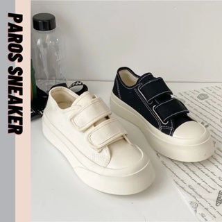 Giày nữ quai dán thể thao basic đế bánh mỳ cao 3cm chất liệu vải canvas thời trang ullzang