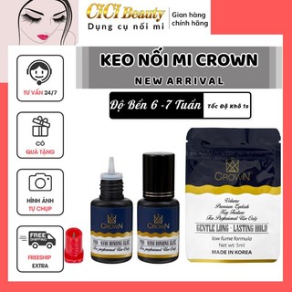 Keo nối mi crown xanh 5ml korea