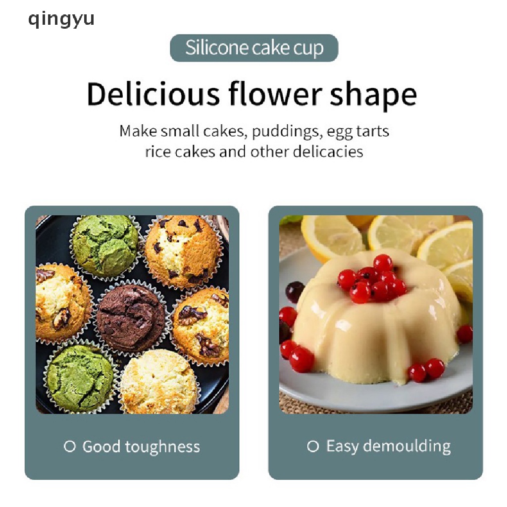 Bộ 6 Khuôn Silicone Làm Bánh Hình Thỏ Có Thể Tái Sử Dụng