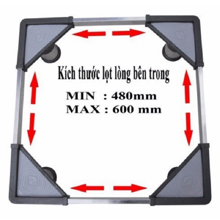 Chân kê máy giặt tủ lạnh inox hàng Việt Nam