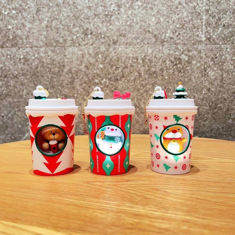 Starbucks Móc Khóa Hình Người Tuyết Hoạt Hình Đáng Yêu