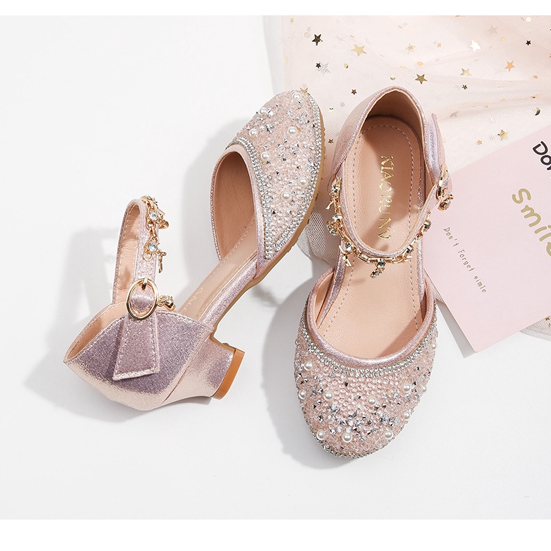 Giày công chúa cao gót cho bé gái kiểu búp bê xinh xắn - Hàng cao cấp