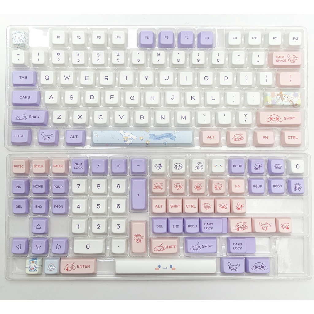 Cinnamoroll Keycaps MDA Profile cô gái dễ thương PBT DYE SUB Bàn Phím Cơ Keycap