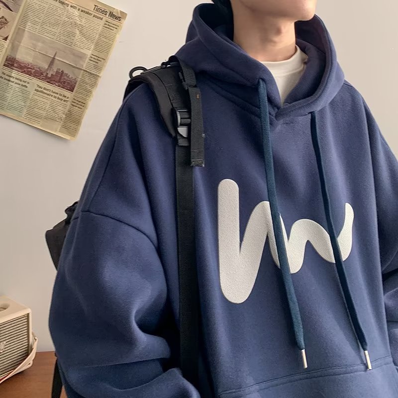 Áo Hoodie Xanh Lá Dáng Rộng Tay Dài In Chữ Sáng Tạo Thời Trang Mùa Thu Cho Học Sinh Nam Và Nữ