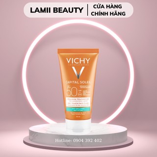 Kem chống nắng VICHY Capital Soleil Dry touch Face fluid anti shine SPF 50 50ml