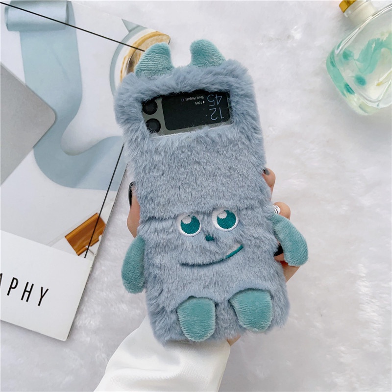 Ốp Điện Thoại Lông Xù Kiểu Hoạt Hình Đáng Yêu Chống Sốc Cho Samsung Galaxy Z Flip 4 3 5G Samsung Z Flip3 Flip4