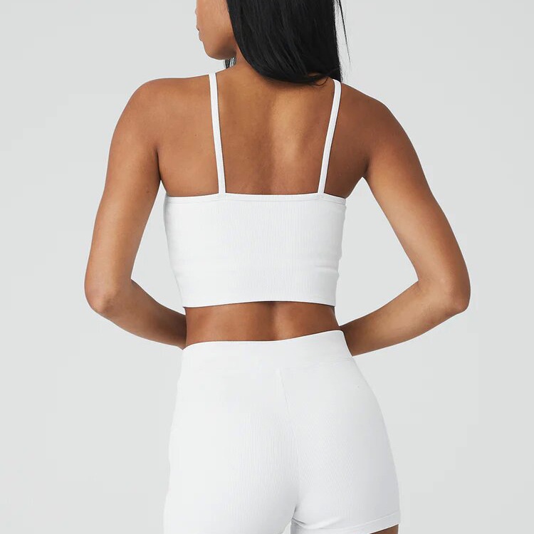 Áo dây yếm croptop CERA-Y form ôm body hai dây màu đen / màu trắng CRA092