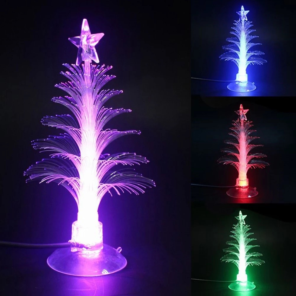 Đèn LED bằng sợi quang hình cây thông noel