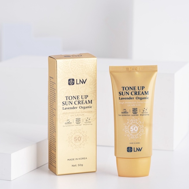 Kem Chống Nắng Lavender Organic Hàn Quốc Mẫu Mới 50g, Chống Nắng, Chống Lão Hóa, Tái Tạo Da, Giúp Da Căng Bóng Mịn Màng