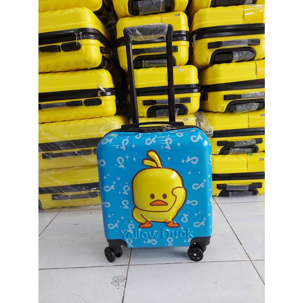 Vali cho bé size 20 SALE hìh Minion cảm xúc hai mặt in Vali kéo cho trẻ em trai gái cao cấp sẵn hàng nhập khẩu đc loại 1