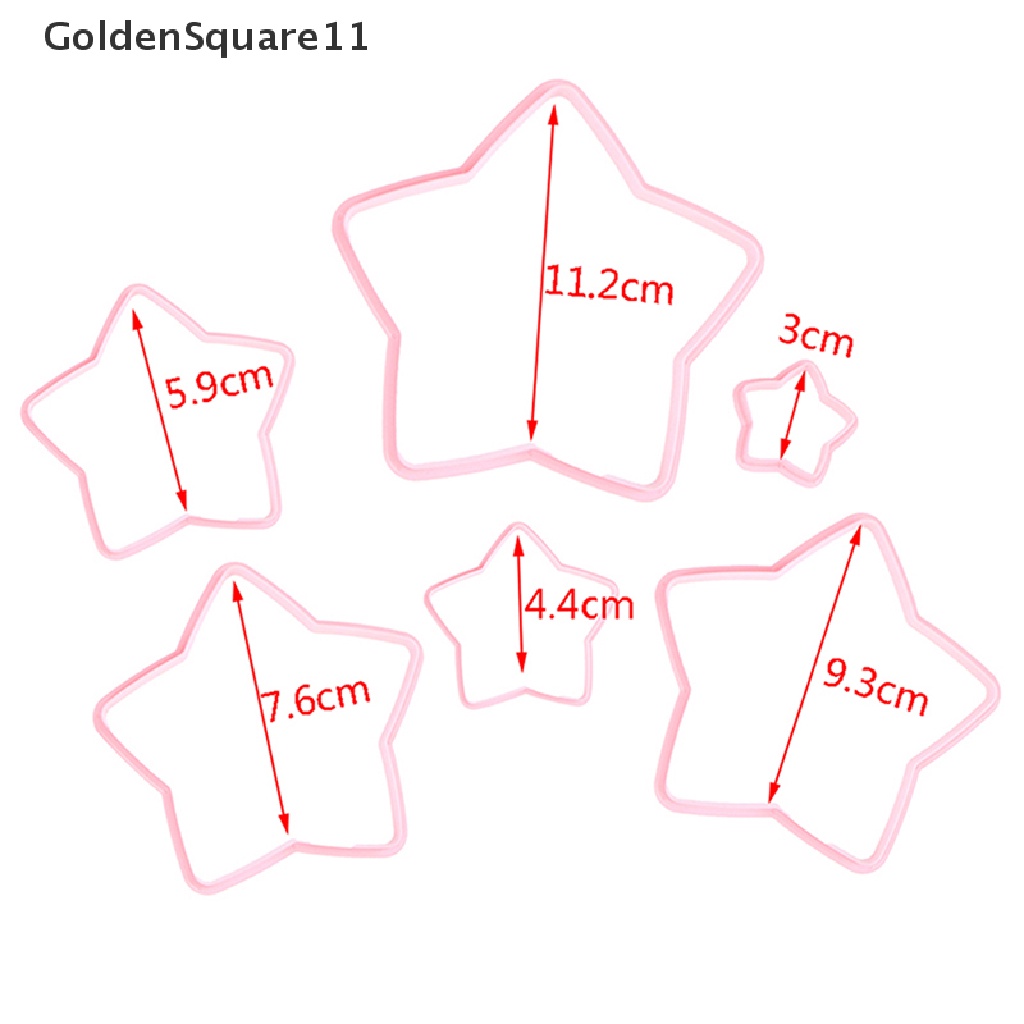 Set 11 6 Khuôn Cắt Bánh Quy Hình Cây Thông / Ngôi Sao