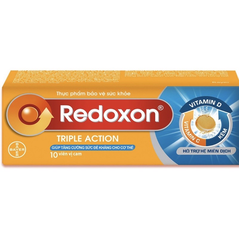 Redoxon Viên sủi bổ sung vitamin C, D, và kẽm.  nâng cao đề kháng, giúp ăn ngon