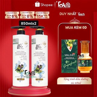Dầu Gội Xả Chống Rụng Tóc Bồ Kết Vỏ Bưởi Đl Collagen 850ml