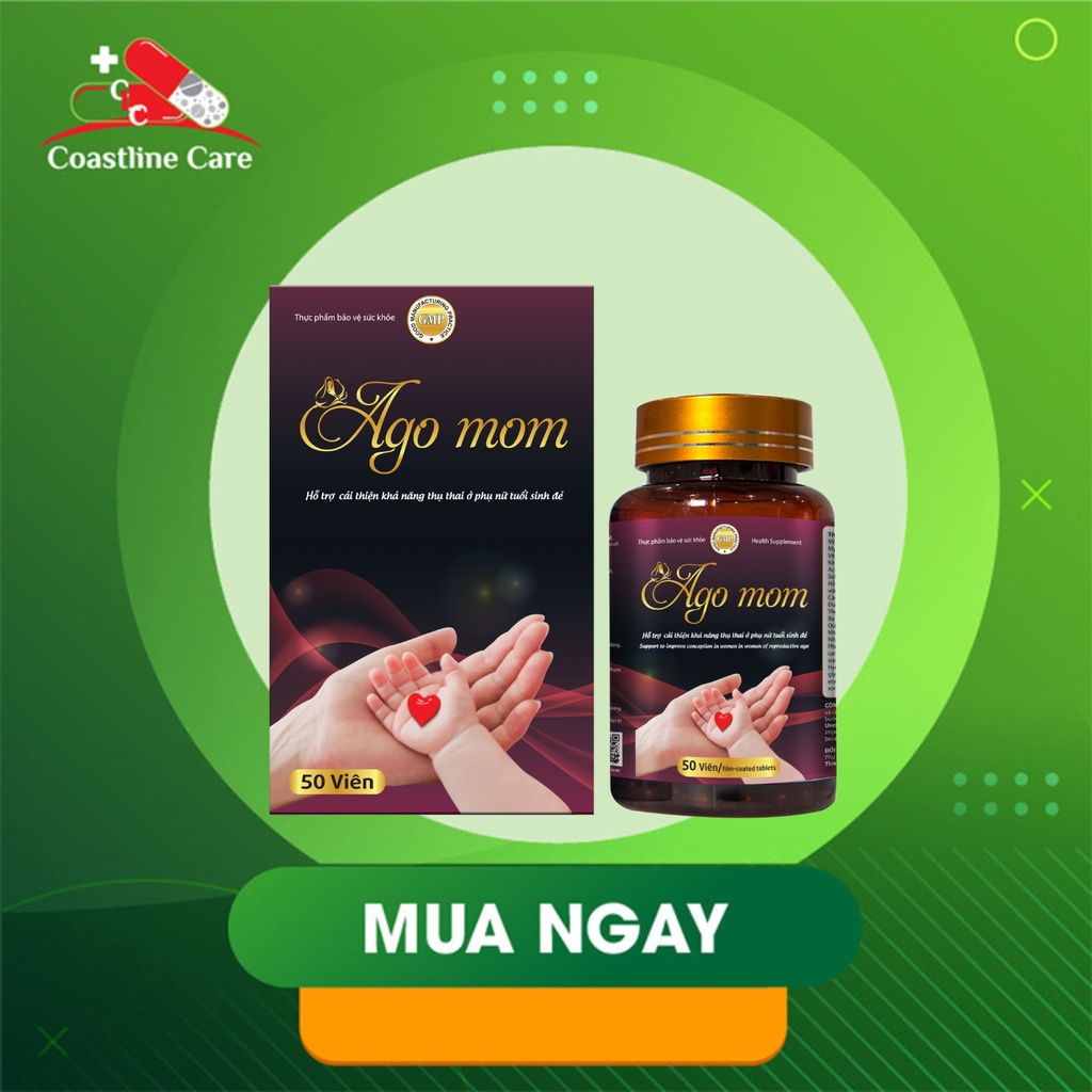 Ago Mom - Hỗ Trợ Tăng Cường Sức Khỏe Tăng Khả Năng Thụ Thai - Hộp 50 Viên - Coastline_Care