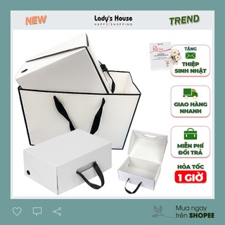 Hộp giấy hộp đựng quà tặng Vintage thời trang đẹp sang trọng 32x14x26cm LH1006
