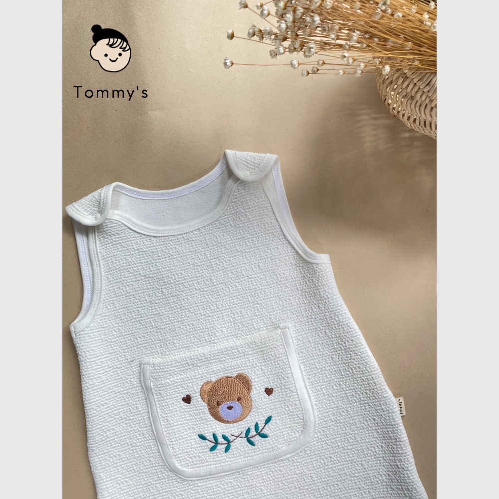 Túi Ngủ Cộc Thêu Gấu Thu Đông Cho Bé Trai Bé Gái TOMMY HOUSE