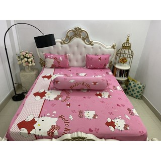 Bộ ga thun hàn quốc kitty