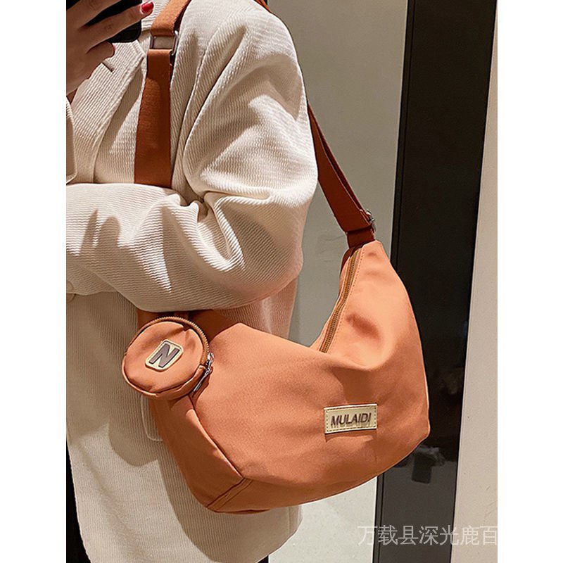 Túi Xách Đeo Vai Vải Thủ Công Thời Trang Thu Đông Cho Nữ