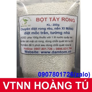 Bột tẩy rong rêu trên sân nền xi măng