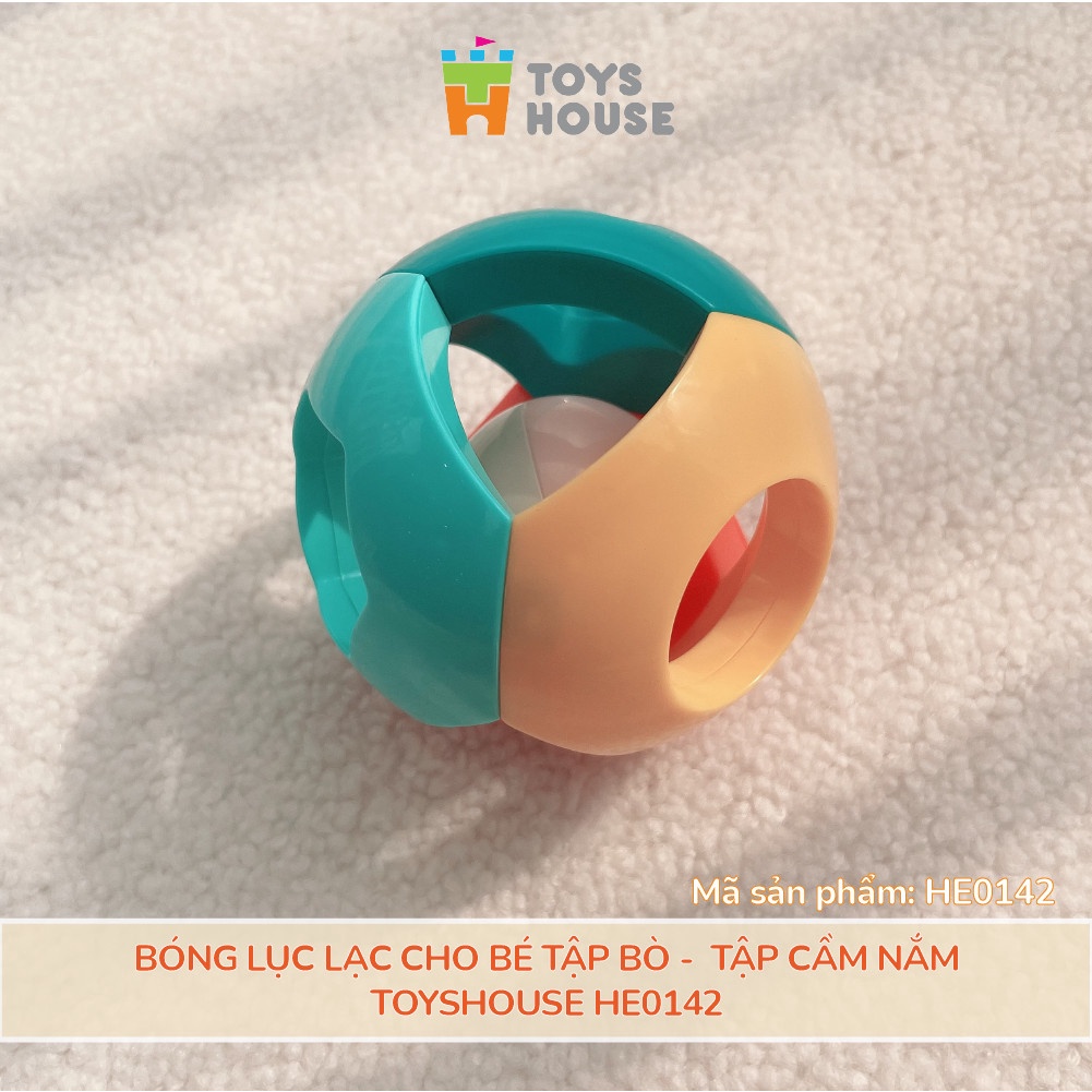 Bóng lục lạc cho bé tập bò - tập cầm nắm ToysHouse HE0142 - đồ chơi cho bé 6 tháng