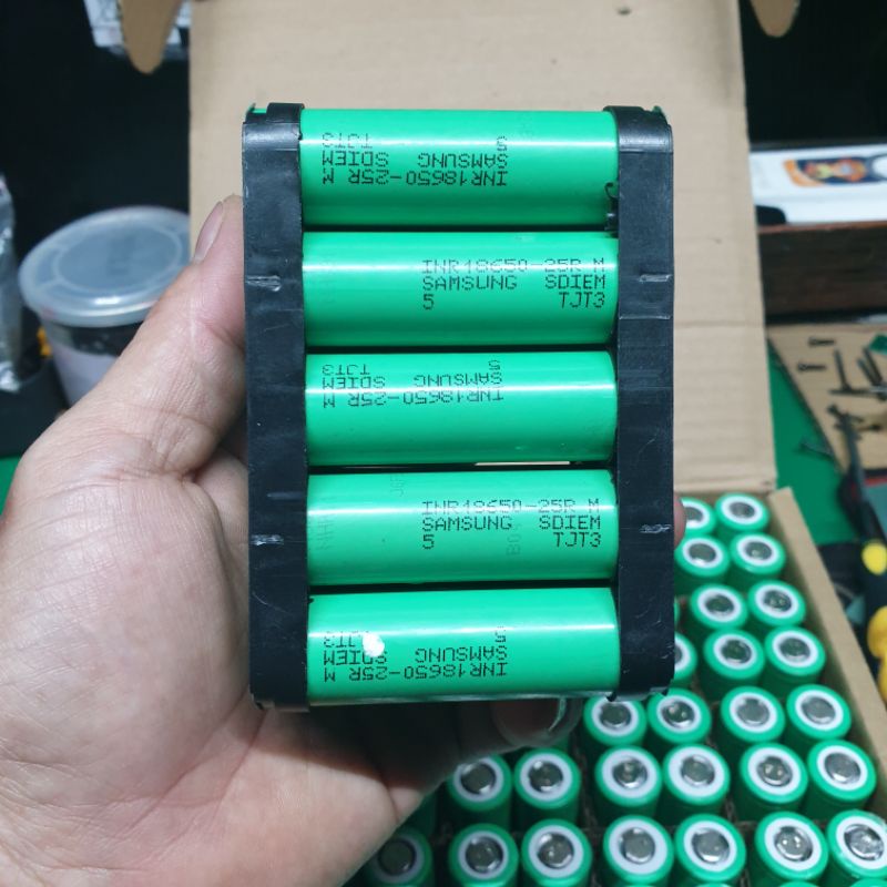 Khối pin 18v 5s 2p pin samsung 25r chính hãng