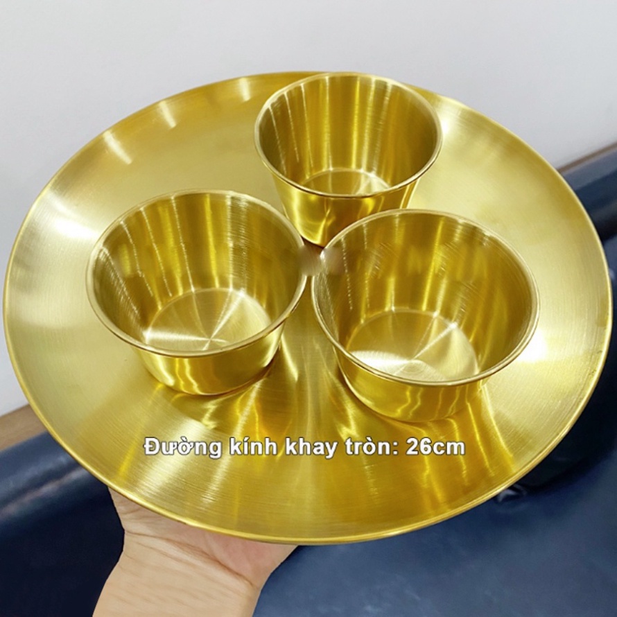 Khay Inox, Chén Inox Mạ Vàng Sang Trọng Dụng Cụ SPA - TMV ShopSpa8888