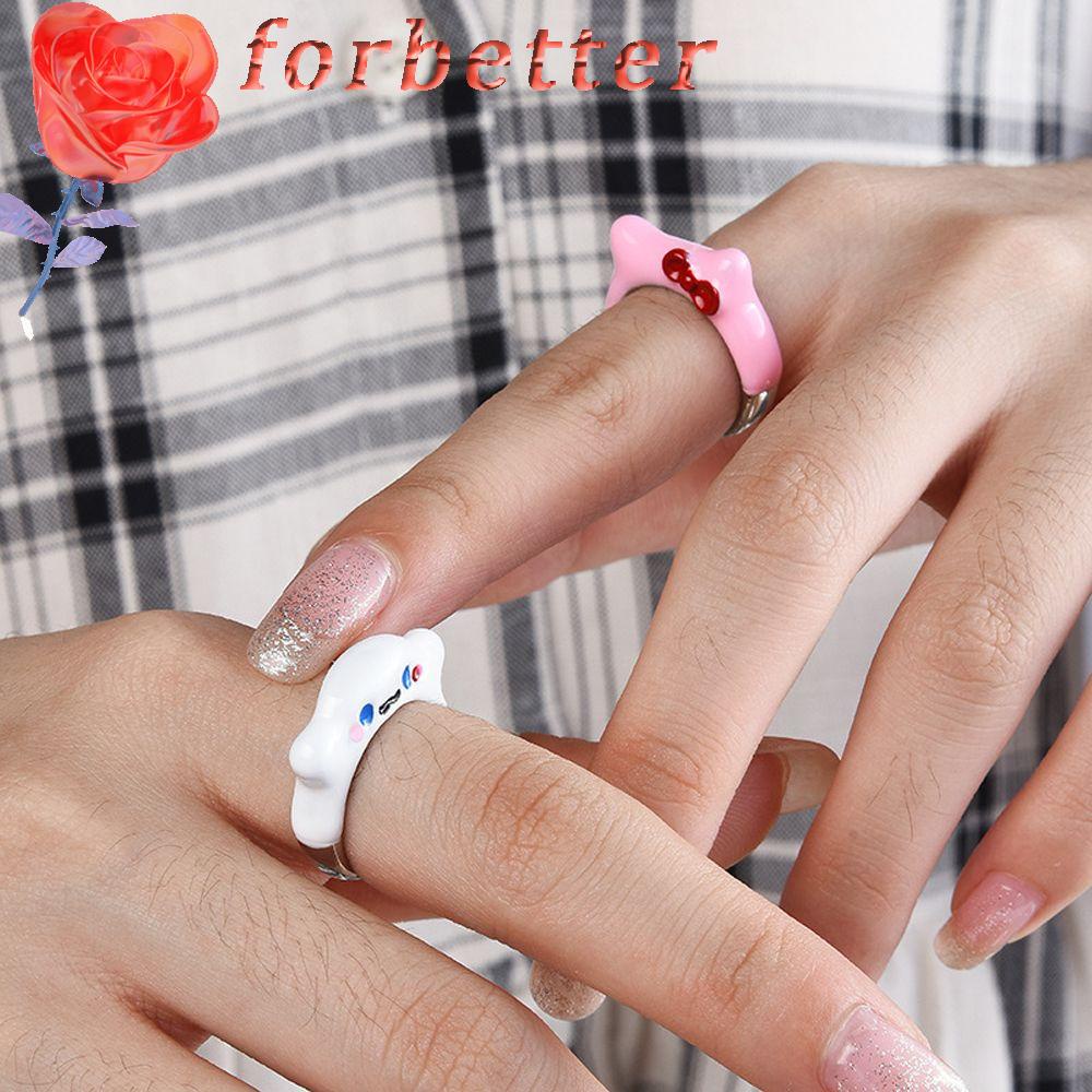Nhẫn mở hình hoạt hình dễ thương có thể điều chỉnh cho nữ