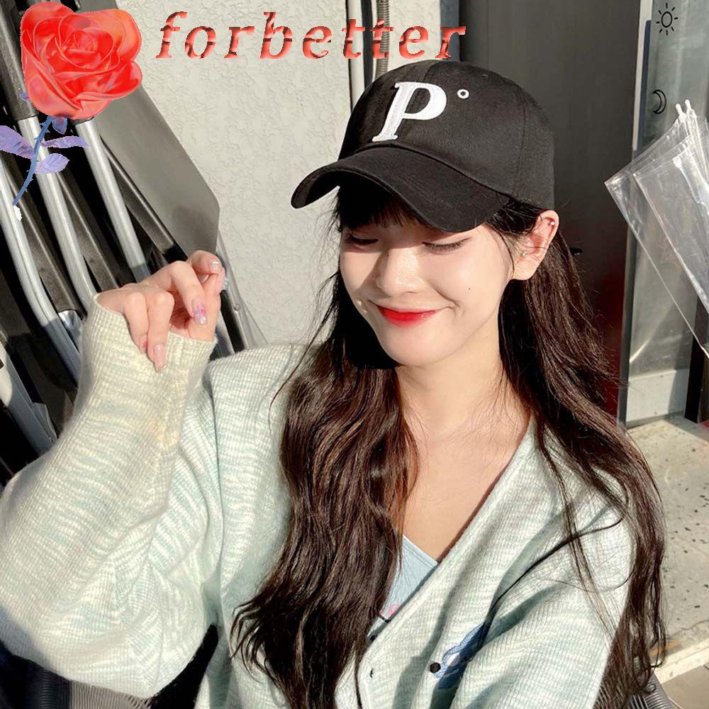 Mũ lưỡi trai mềm thêu chữ P phong cách cá tính sành điệu cho nam và nữ