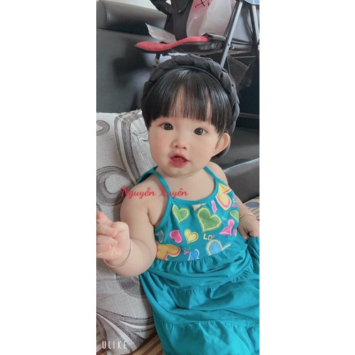 Cài nơ / bờm nơ - cài bính tóc giả mái cho bé