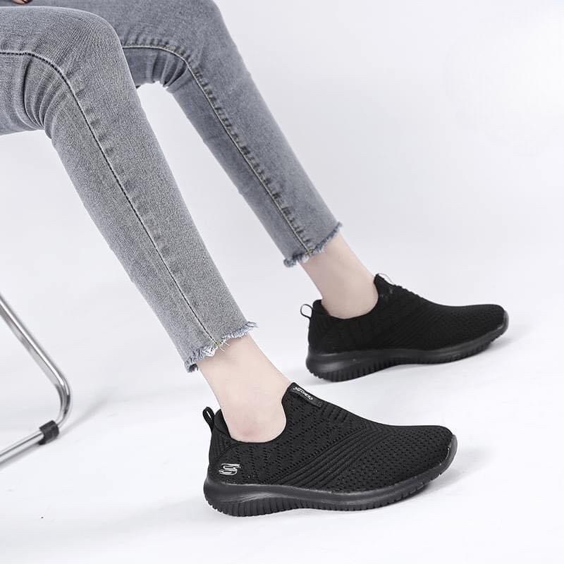 Giày lười Skecher nữ vải thun co giãn ko bai xù