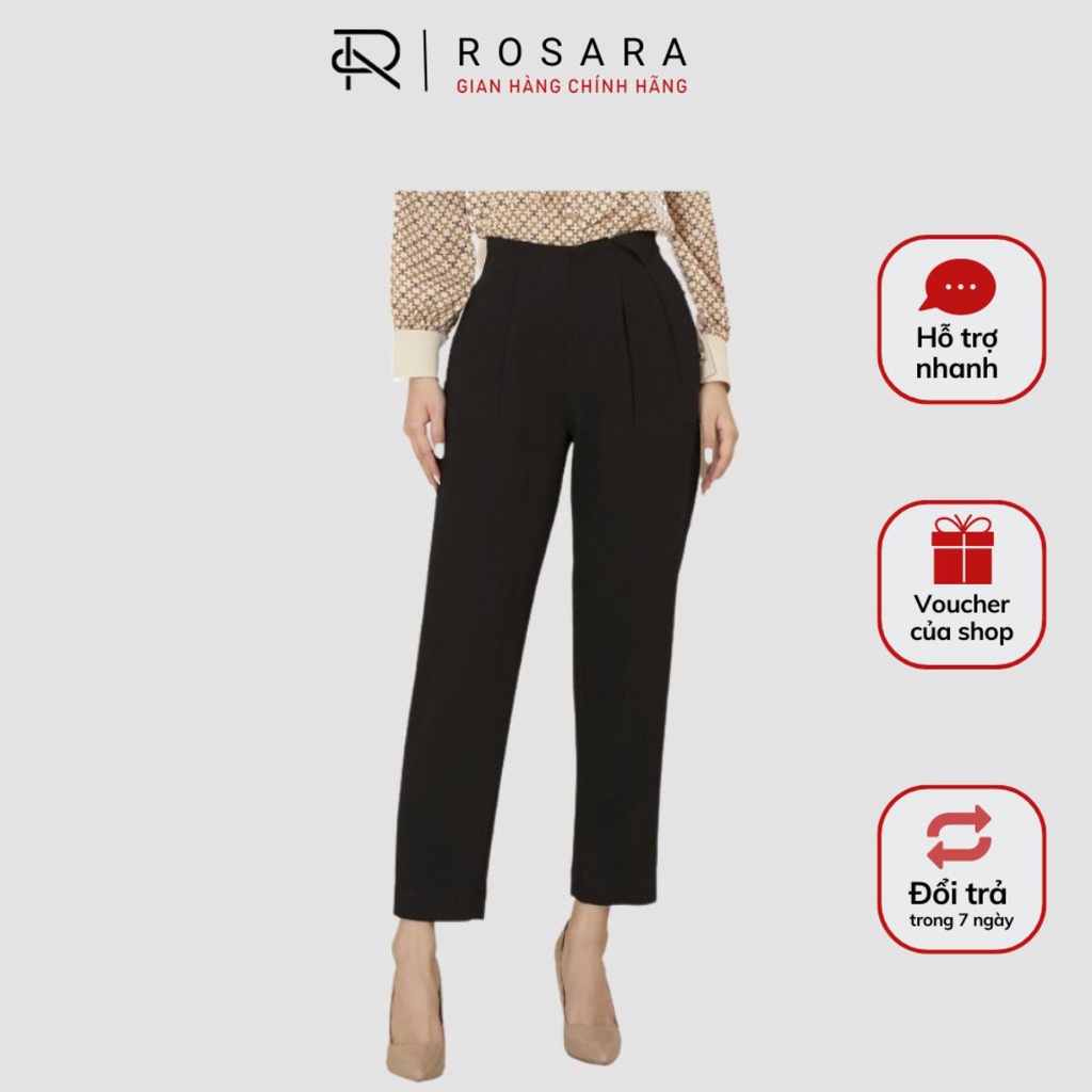 Quần baggy thời trang nữ dáng suông công sở Rosara Q2