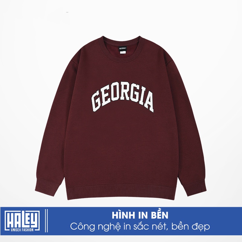Áo Sweater HALEY mã HD132 GEORGIA Nam Nữ Unisex Cá Tính Streetstyle Năng Động Dài Tay Phong cách Hàn Quốc