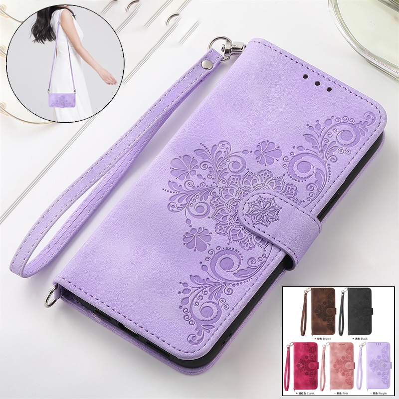 Bao Da Điện Thoại Nắp Gập Dạng Ví Có Ngăn Đựng Thẻ Và Dây Đeo Tay Họa Tiết Hoa Retro Cho Google Pixel 6A 6 7 Pro