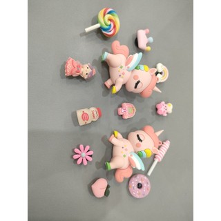 Set Charm Gắn Dép ngựa pony(2 charm to + 10 charm bé)