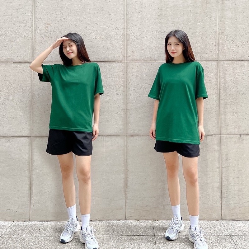 Áo thun unisex thời trang VA basic tee phông trơn nam nữ tay lỡ oversize form rộng