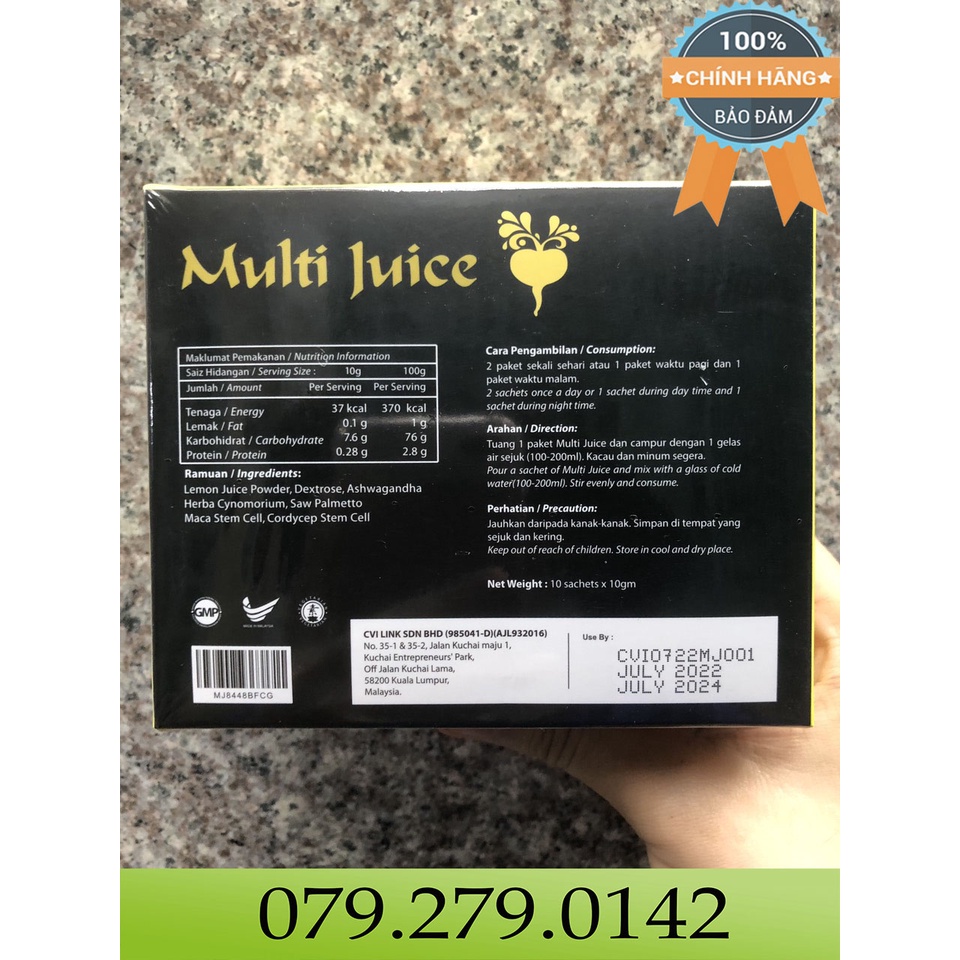 [RẺ VÔ ĐỊCH] Multi Juice 10 Gói Của Malaysia nước trái cây hỗn hợp