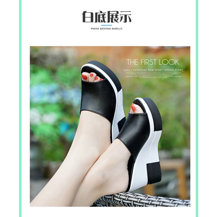 Dép nữ trung niên, dép cho mẹ, chất liệu da cao cấp, sang chảnh, quý phái. Cao 7 phân và 9 phân