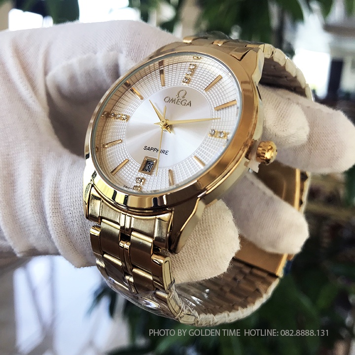 Đồng hồ Nam ,Đồng hồ OMG Dây da cao cấp, Mặt kính cháng Sapphire chống xước, chống nước