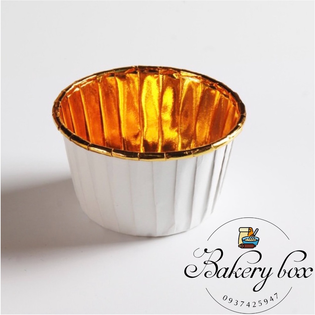 50 Cup Giấy Tròn Muffin Màu Trắng, Trang Trí Tiệc Giáng Sinh Và Sinh Nhật