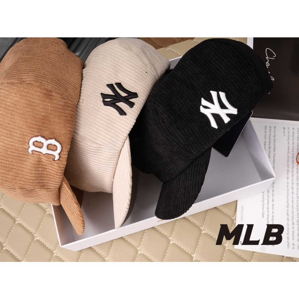 Mũ Nồi Có Mũi Chất Nhung Gân Màu Đen/Nâu/Be Thêu Logo Nổi Dn.Storevnxk