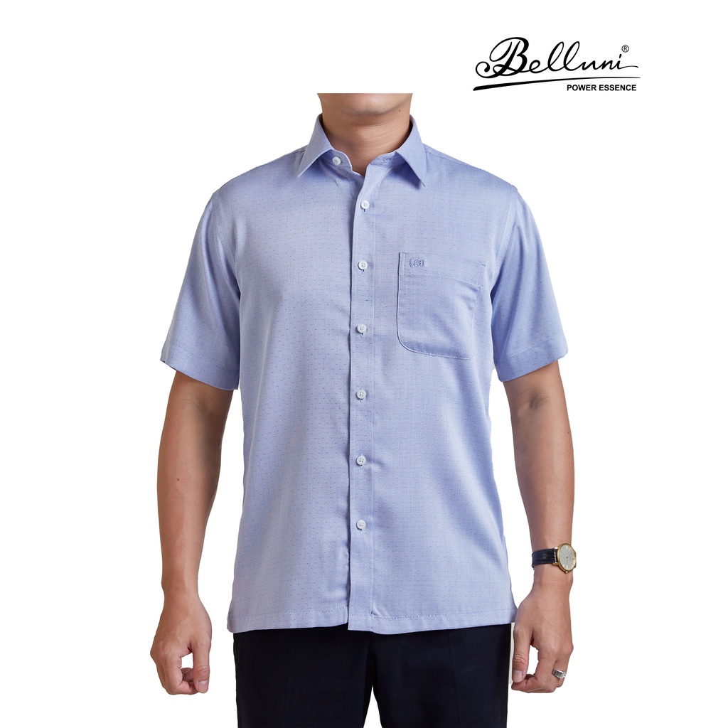 Áo sơ mi nam ngắn tay BELLUNI vải sợi tre mềm mại chống nhăn - ABN.BP.BE.223.B6