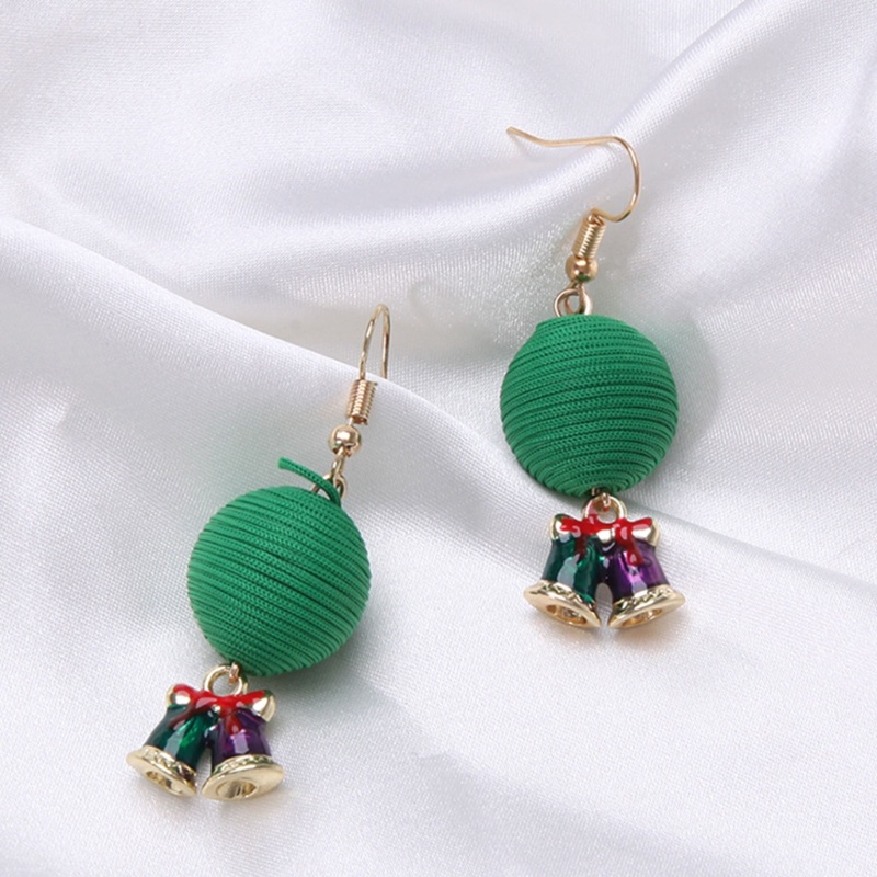 Khuyên Tai Hợp Kim Dáng Dài Phong Cách Giáng Sinh Cho Nữ