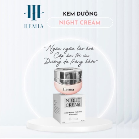 Kem Dưỡng Da Face Hemia, Kem Face Night Cream Hemia Dưỡng trắng 35g
